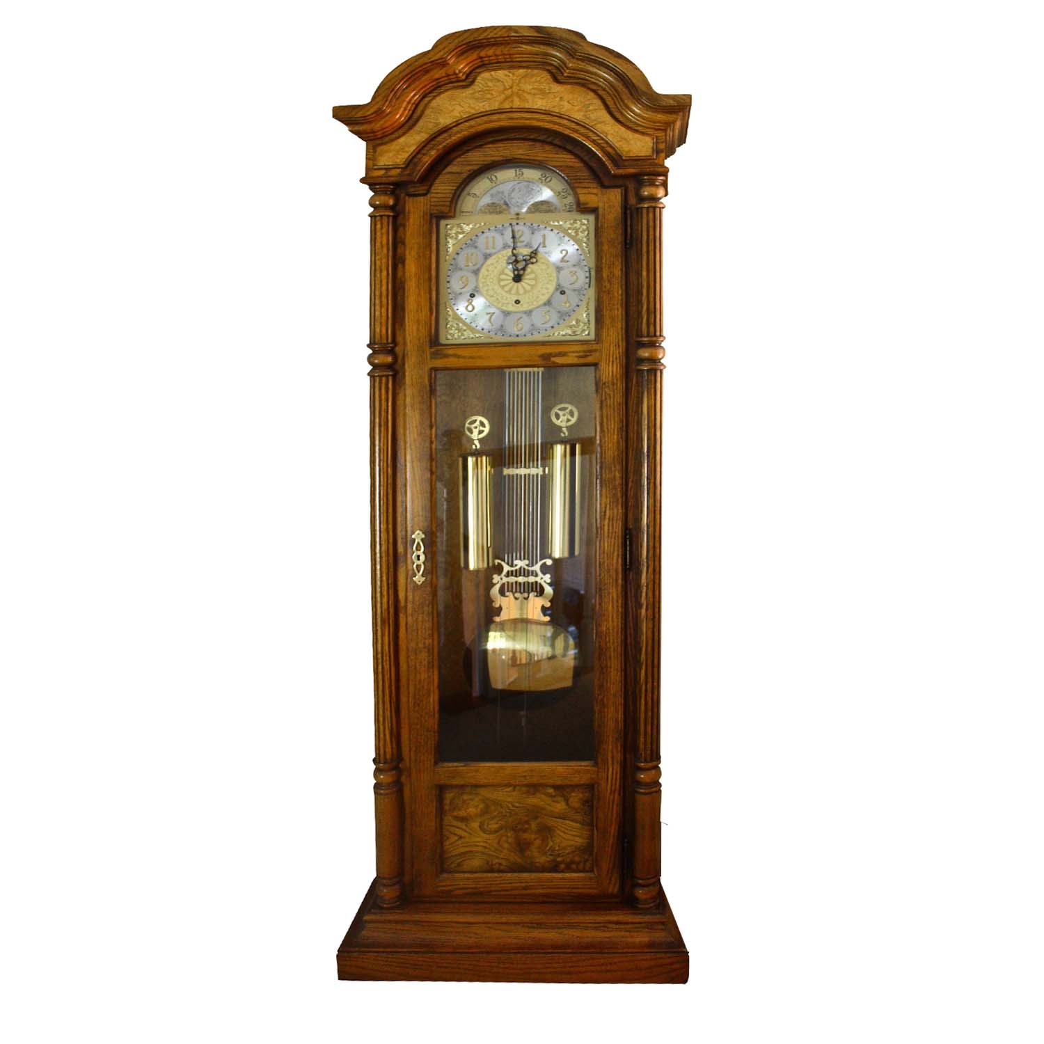 Howard Miller Oak Triple Chime Grandfather Clock EBTH